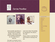 Tablet Screenshot of cerisepoodles.com